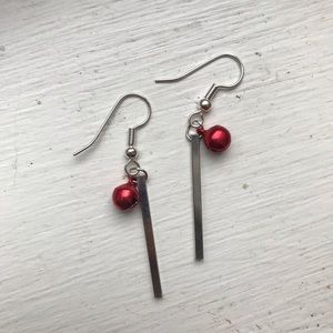 🎄 Handmade Christmas Holiday Rod & Bell Earrings